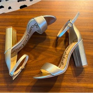 Sam Edelman Gold Block Heels